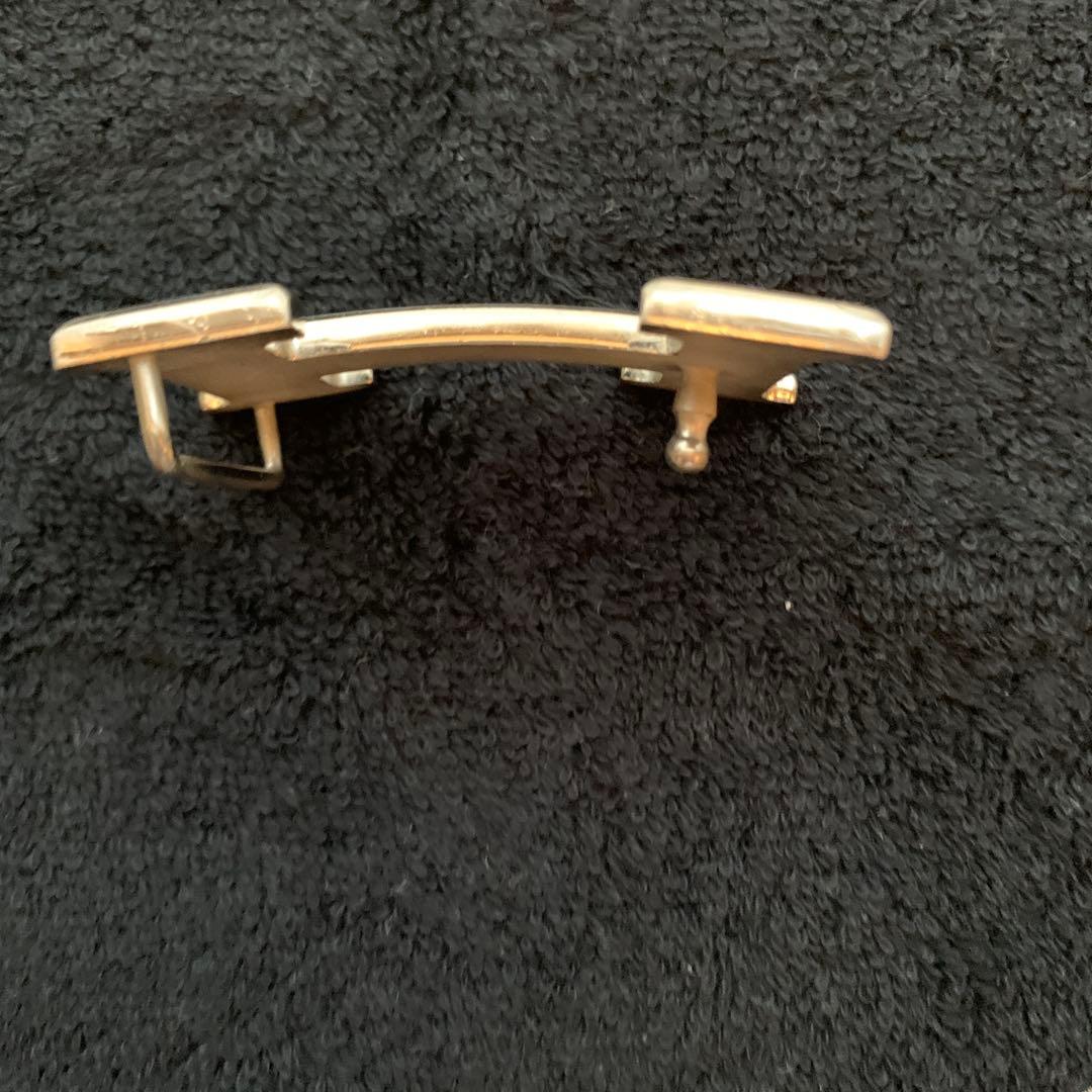 HERMES エルメスベルトH型シルバーバックルヴィンテージオレンジ箱付最終価格