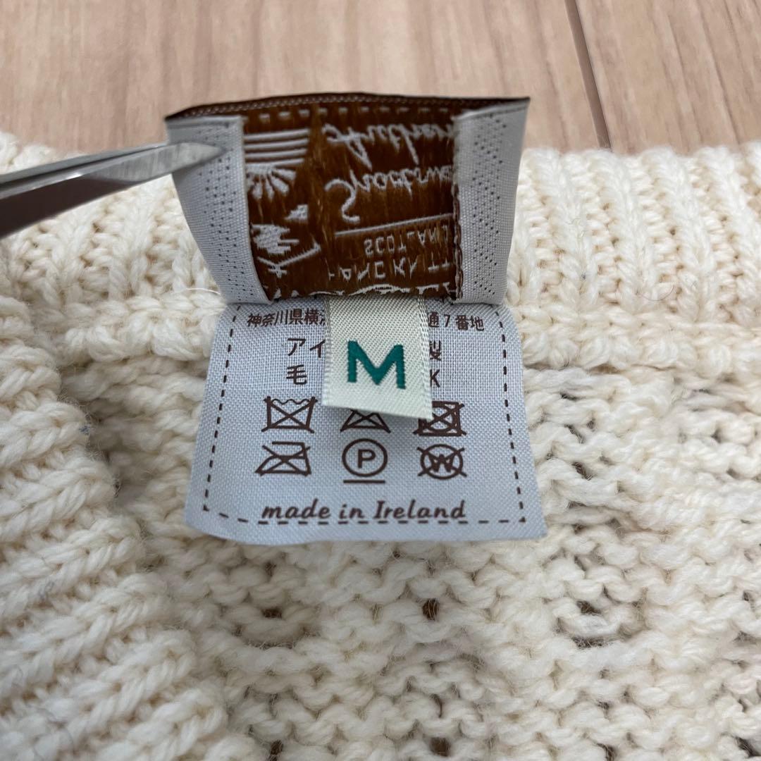 アイルランド製 INVERALLAN ケーブルニット Size.M