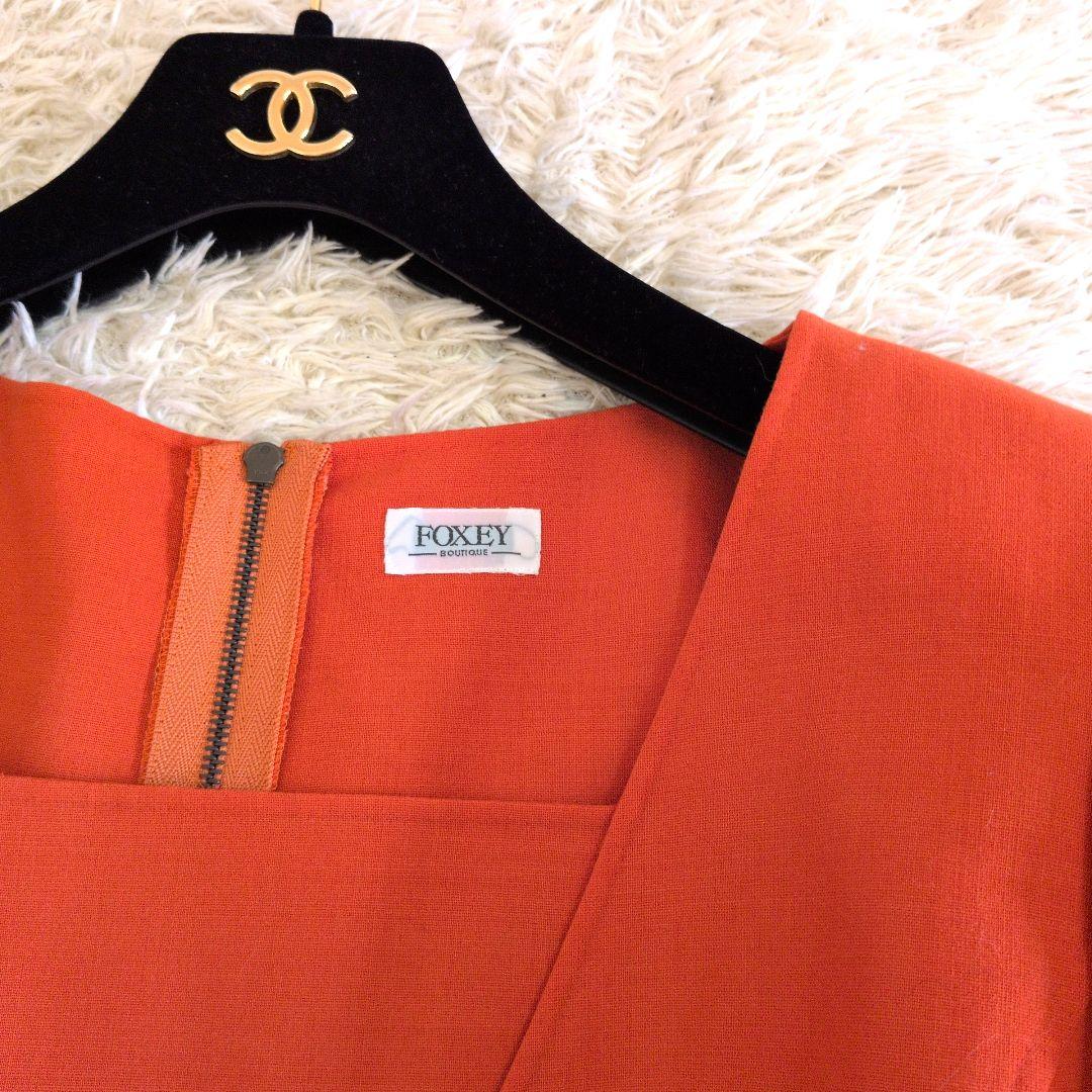 日本製★希少サイズ42 FOXEYBOUTIQUE ワンピース　リボン