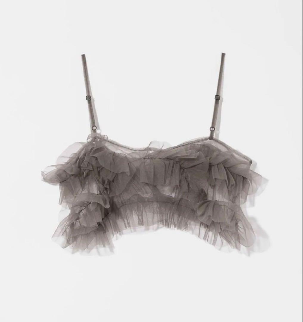 トップス Eaphi TULLE ASYMMETRY FRILL CAMISOLE