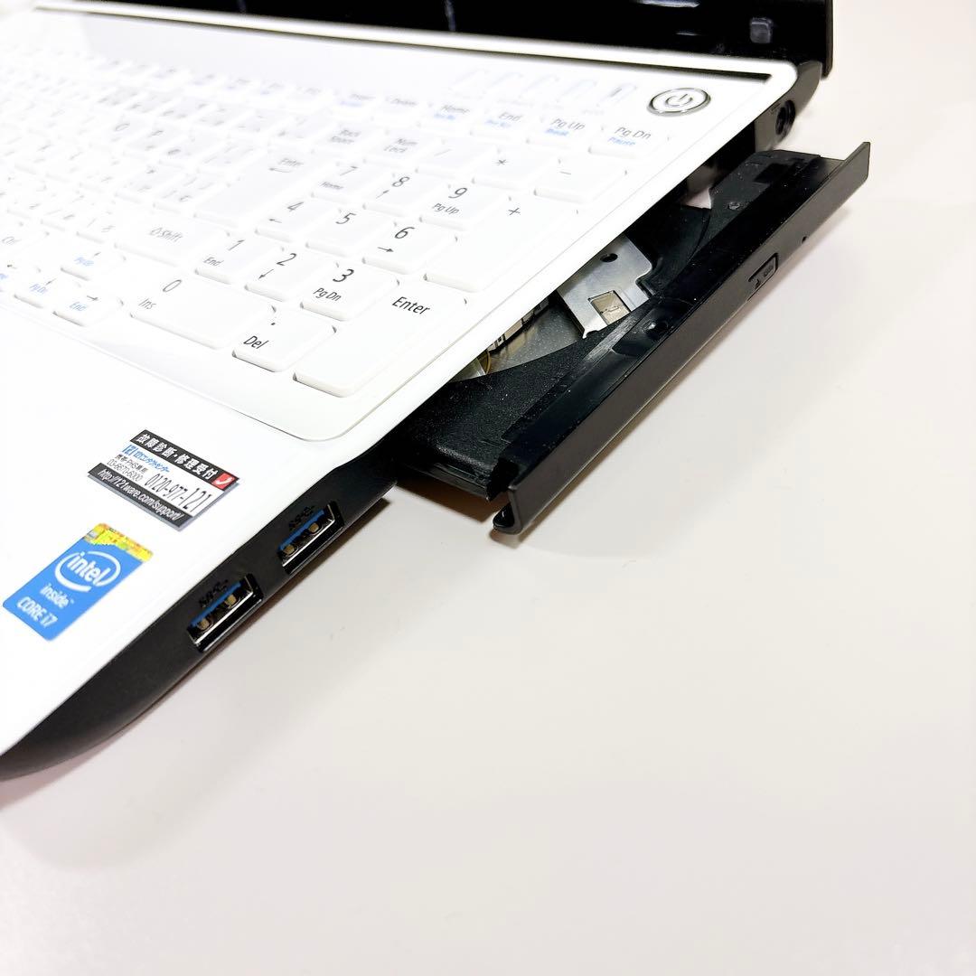 ブルーレイ搭載✨高性能i7 快適SSD メモリ8GB ノートパソコン NEC