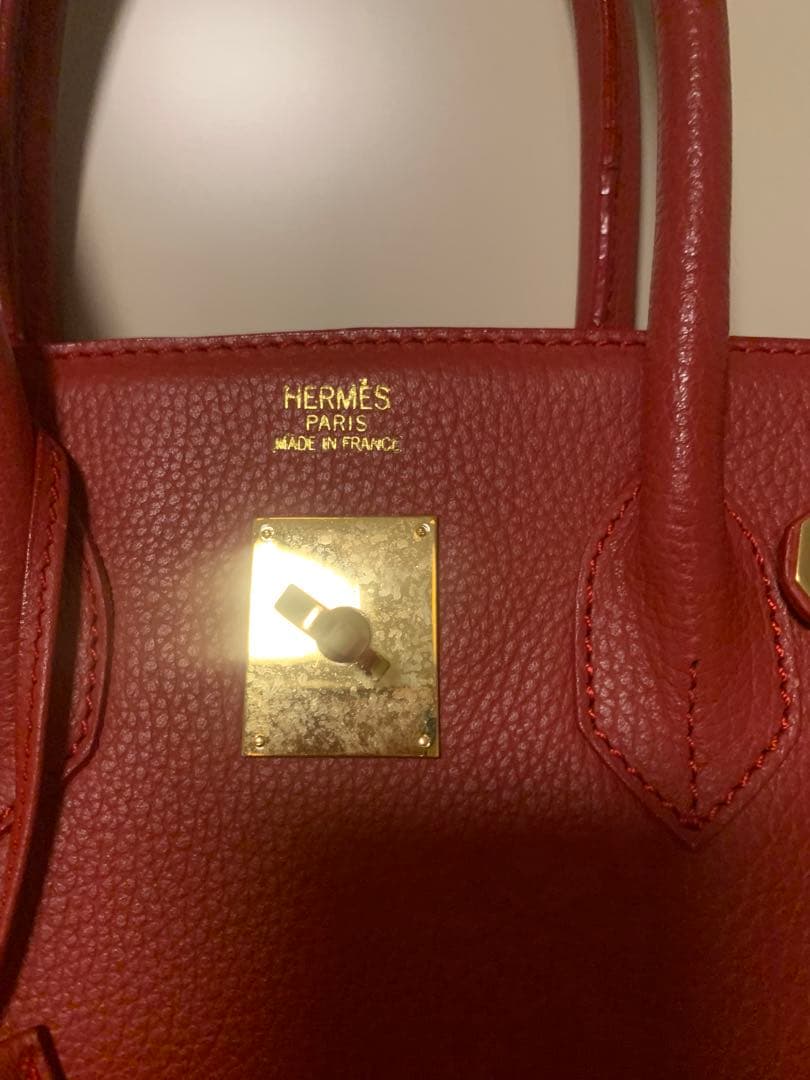 HERMES レッド ハンドバッグ