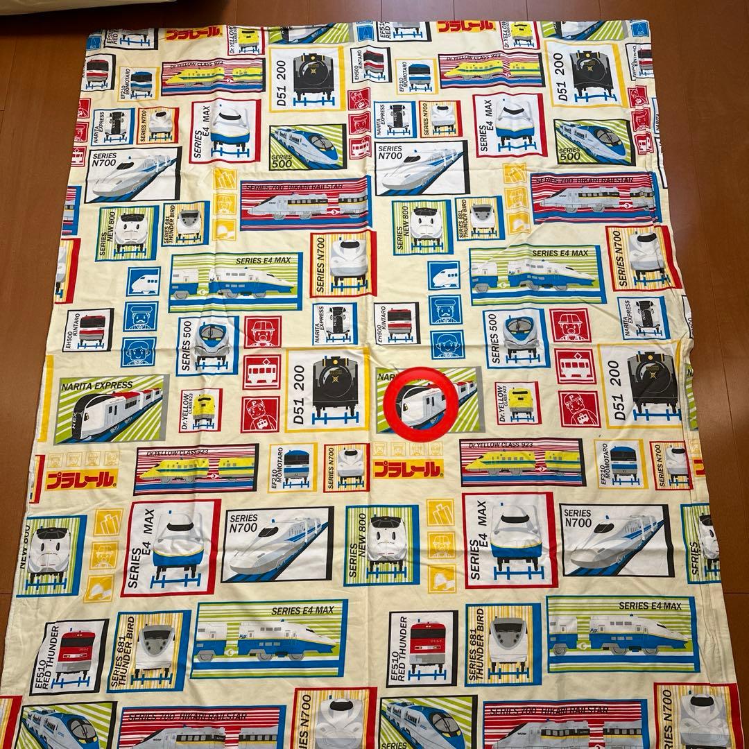 羽毛掛け布団　プラレール毛布　プラレール掛け布団カバー3点セット