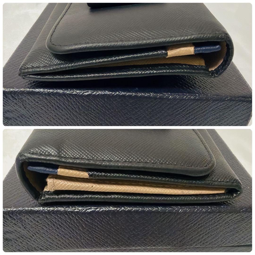 ✨️極美品✨PRADA サフィアーノレザー 長財布 二つ折り リボン 黒