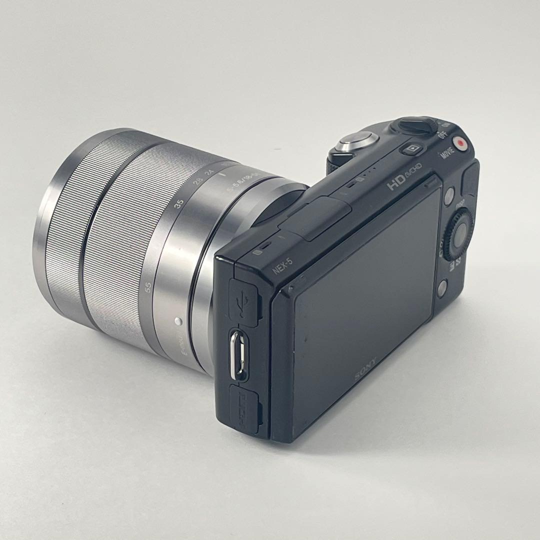【美品・返品保証】Sony NEX-5 ブラック標準ズームレンズキット