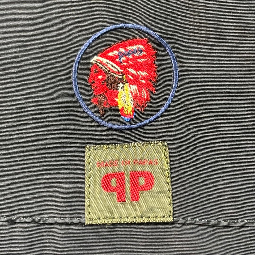 PAPAS パパス ダウン リバーシブル ロゴ刺繍 美品 肉厚 短丈 Lsize