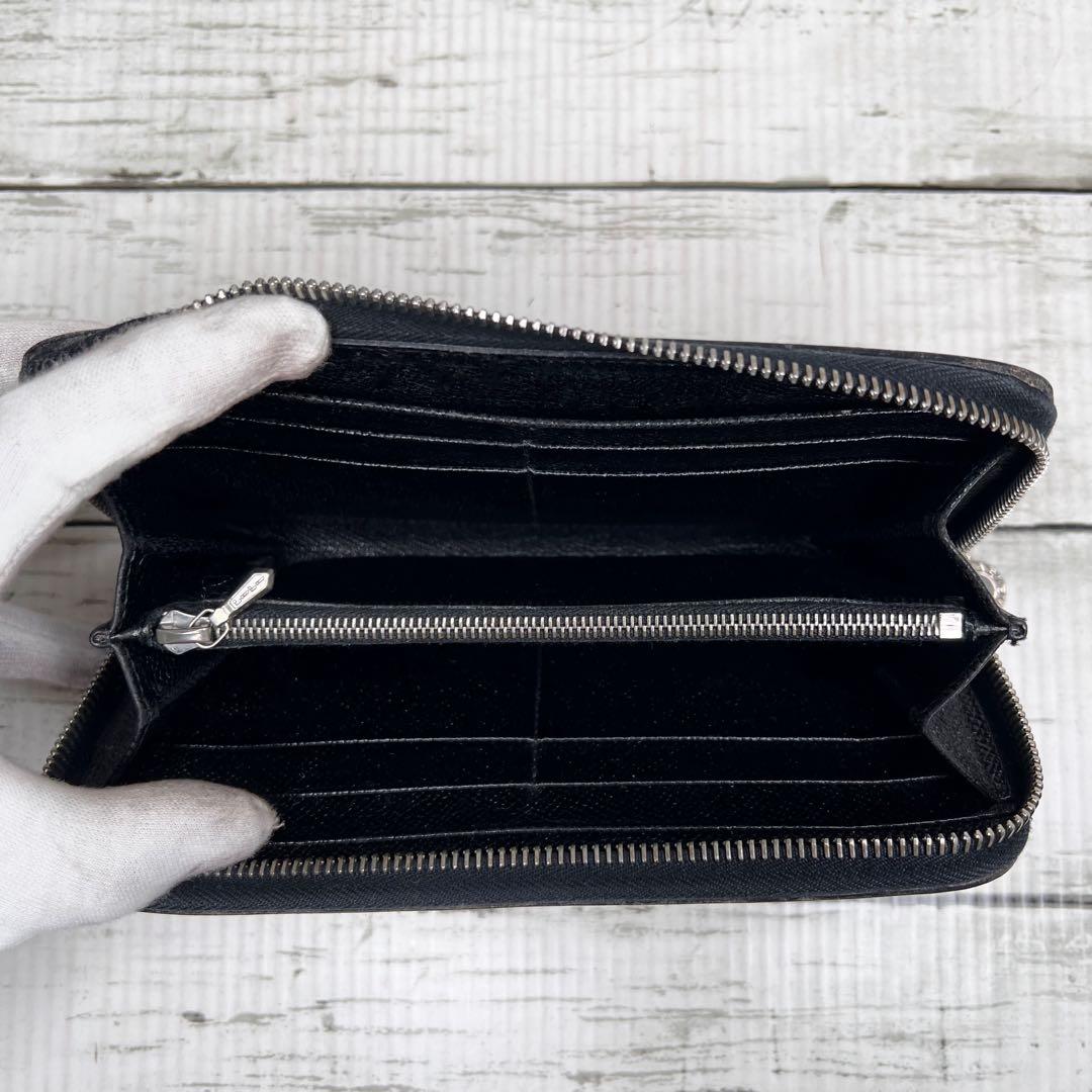 BVLGARI ブルガリ レザー ラウンドファスナー 長財布