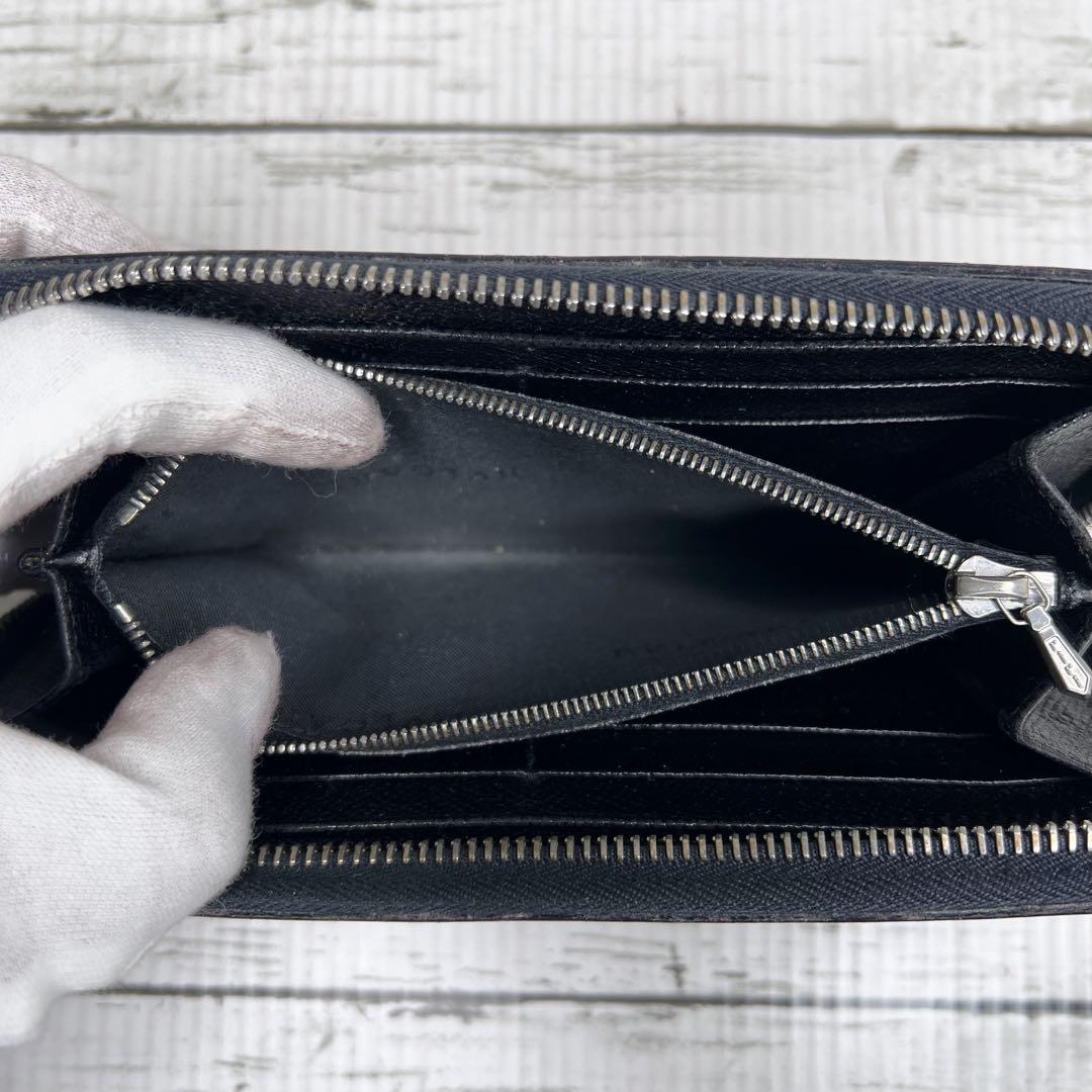 BVLGARI ブルガリ レザー ラウンドファスナー 長財布