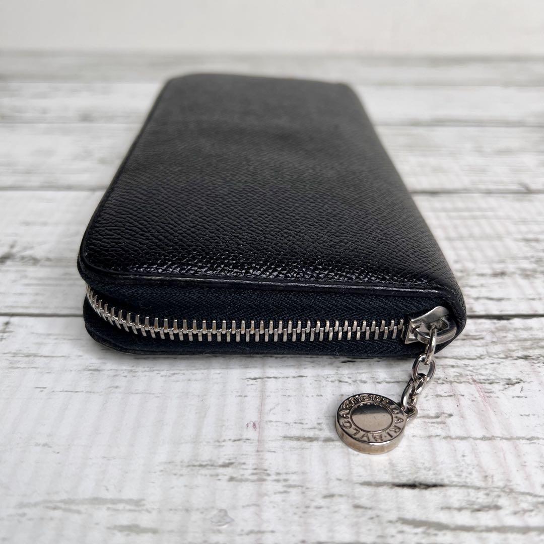 BVLGARI ブルガリ レザー ラウンドファスナー 長財布