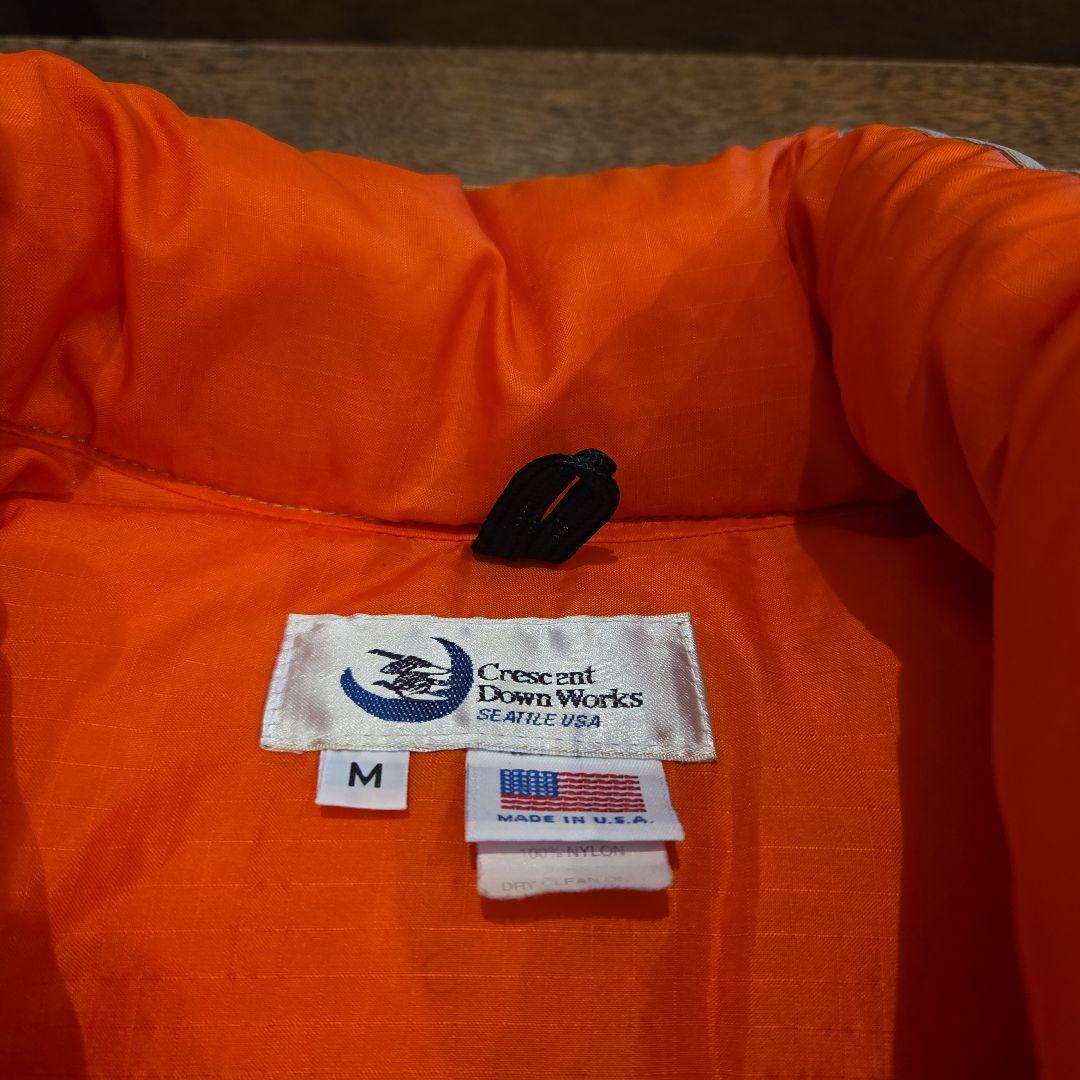 Crescent Down Works ダウンベスト M ベージュ/オレンジ