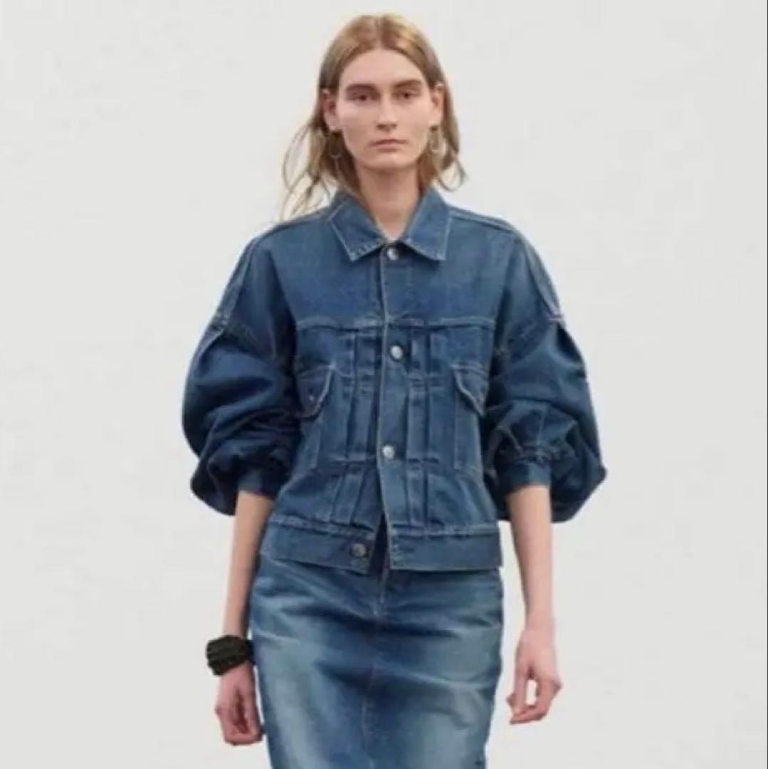 【HYKE】BALOON SLEEVE DENIM JACKET