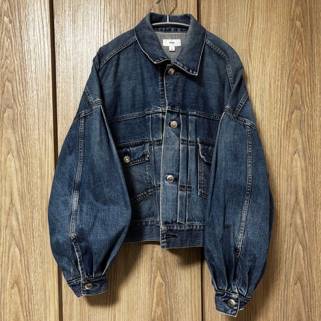 【HYKE】BALOON SLEEVE DENIM JACKET