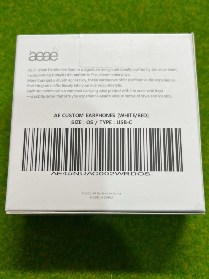 【日本未発売韓国限定】aeae有線イヤホンドット柄 ホワイト/レッド USB-C