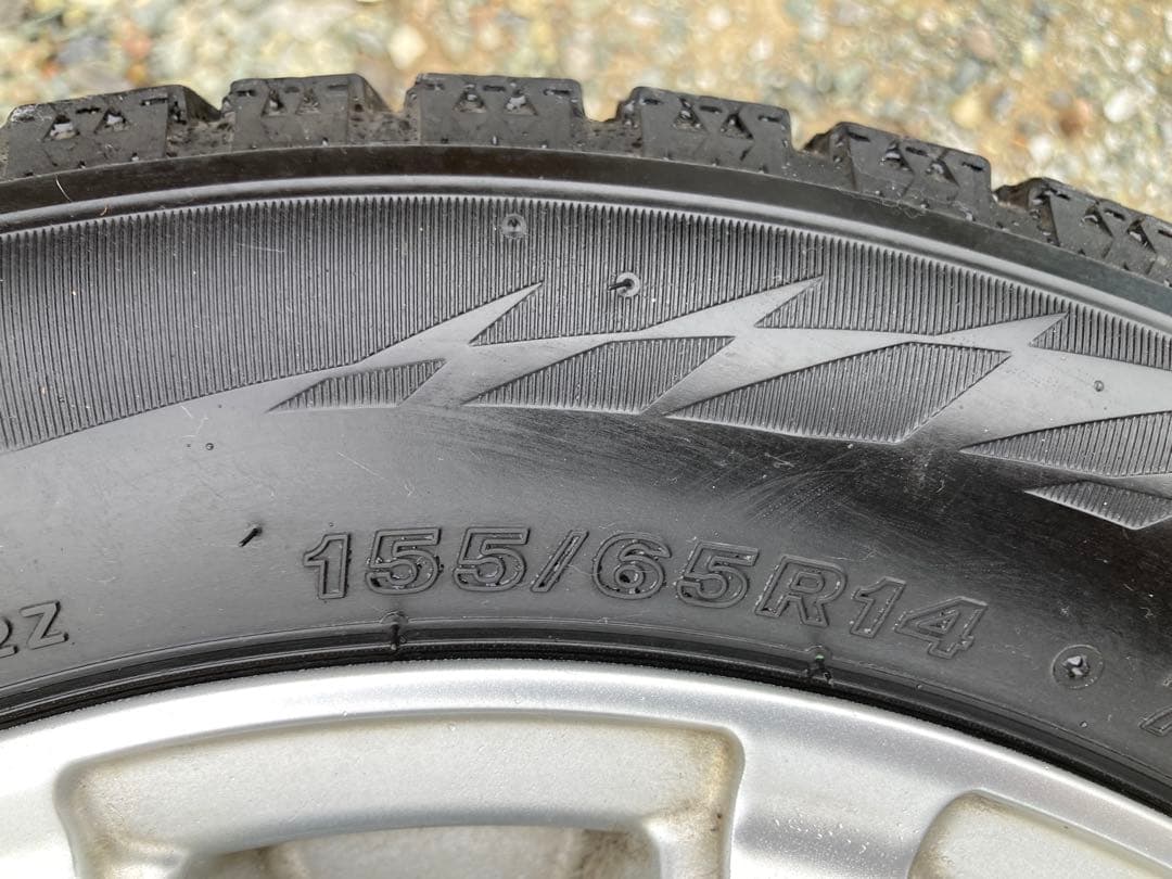 すぐ発送 アルミ155/65R14ブリジストンブリザック スタッドレス4本