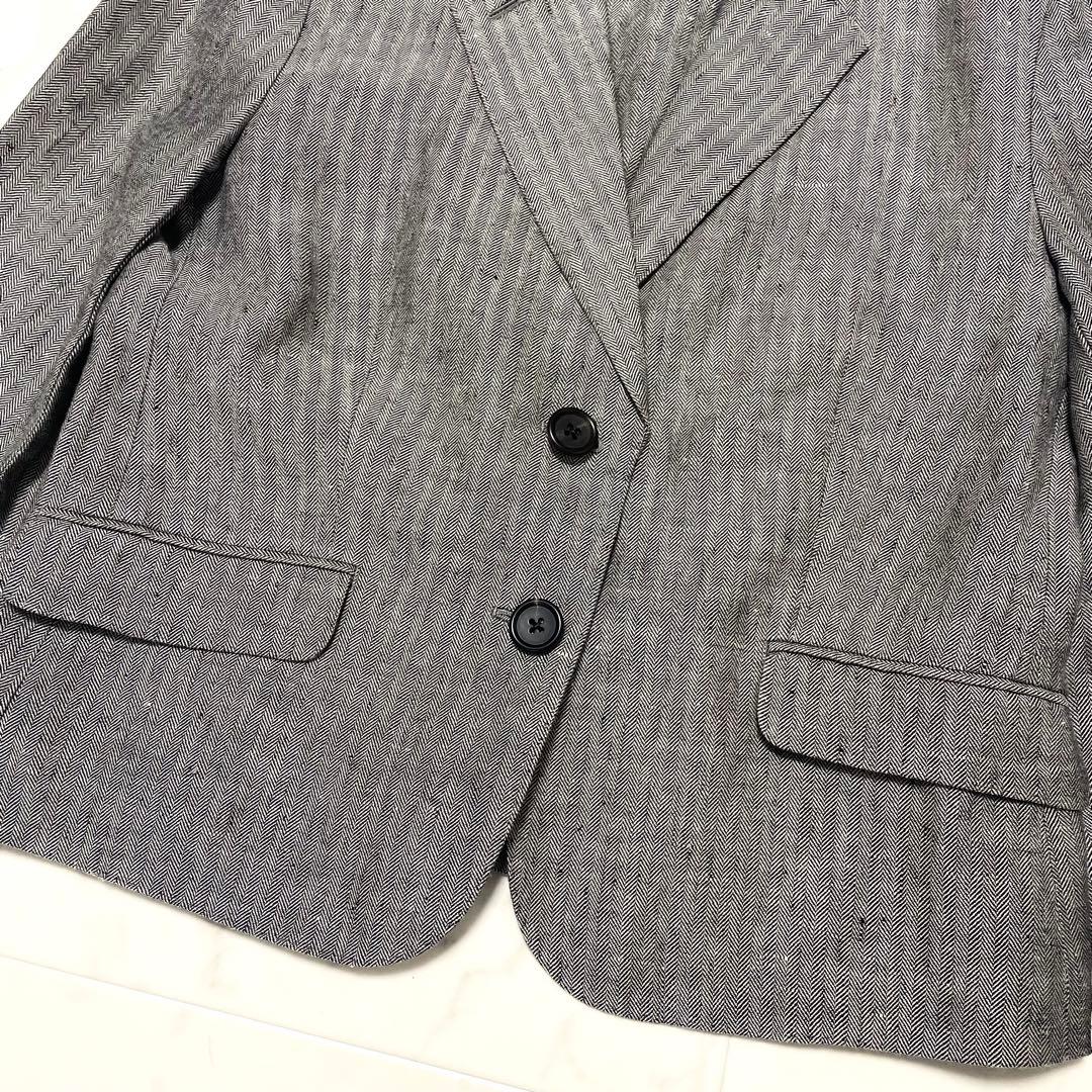 極美品 マーガレットハウエル リネン ヘリンボーン テーラードジャケット 2
