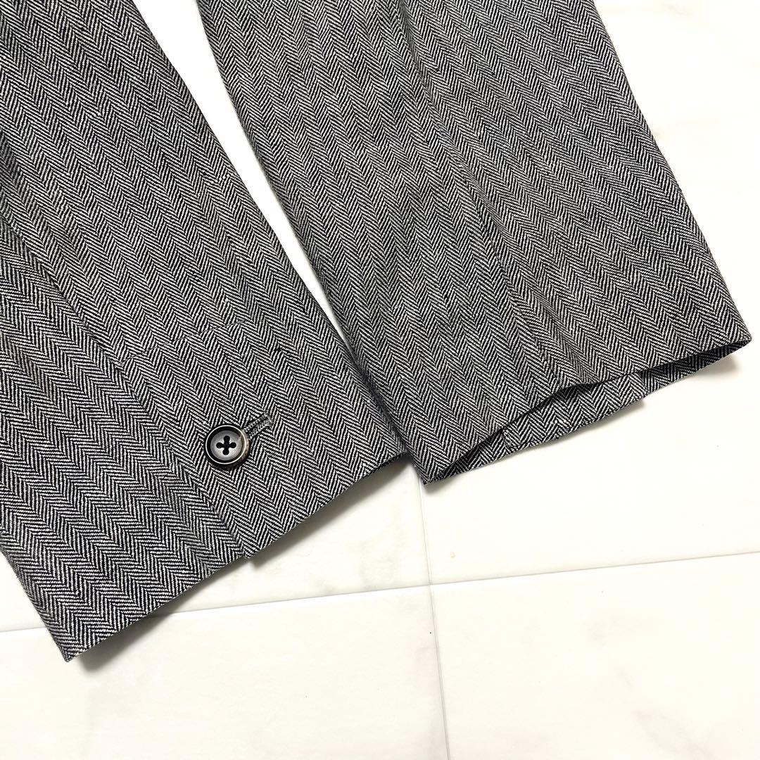 極美品 マーガレットハウエル リネン ヘリンボーン テーラードジャケット 2