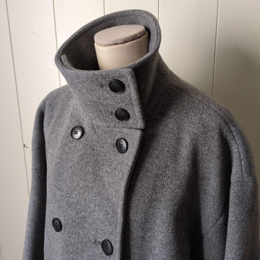 アンクレイヴ uncrave 美品 プルーフ メルトン Pコート 撥水 グレー