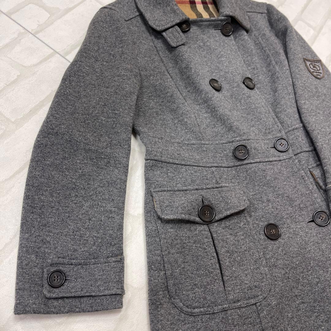 値下げ バーバリー ロンドン BURBERRY ノバ チェック ピーコート 40