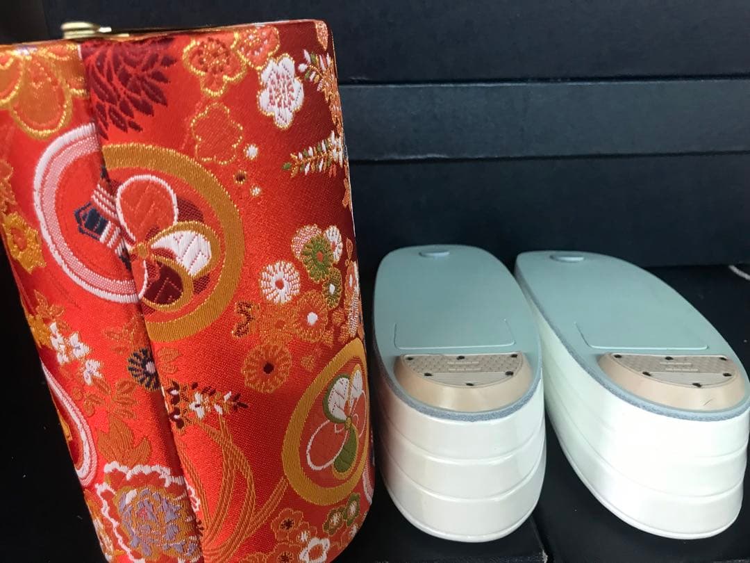 七五三用西陣バッグ本革草履セット７歳