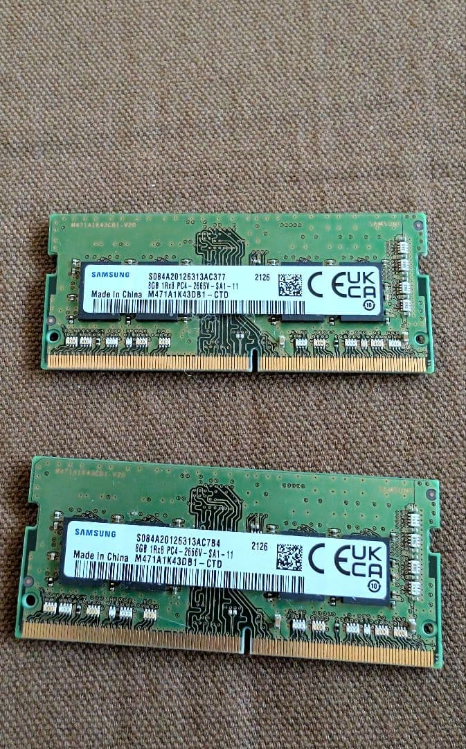 内蔵型SSD Samsung DDR4-2666 PC4-21300 8GBx2