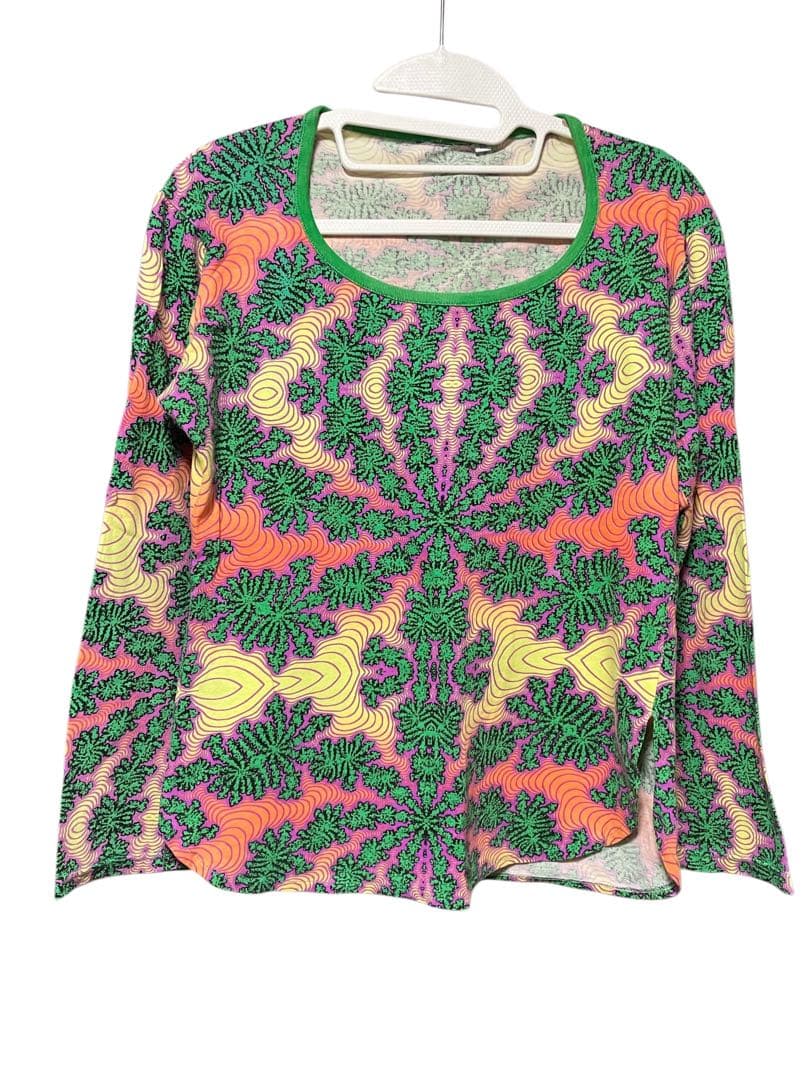 SPACE TRIBE スペーストライブ　サイケ柄　ロンT