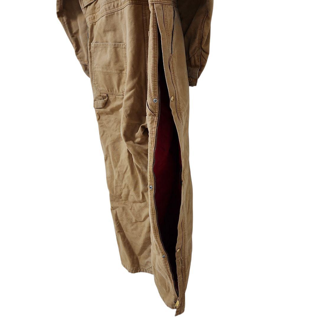 ☆nqnq☆Carhartt ダック 長袖つなぎ 中綿 ワンポイント