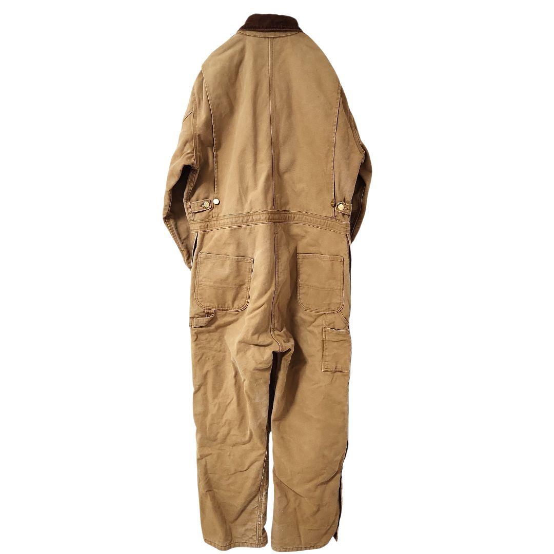 ☆nqnq☆Carhartt ダック 長袖つなぎ 中綿 ワンポイント