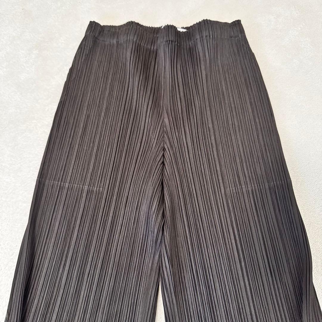 極美品✨PLEATS PLEASE XXLプリーツ　ワイドパンツ　ブラウン　膝丈