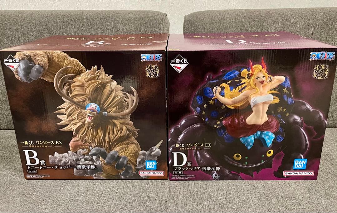 一番くじ　ワンピース　EX　悪魔を宿す者達　魂豪示像　B賞D賞セット