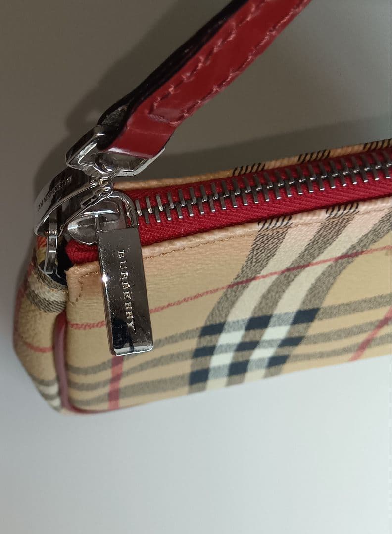 BURBERRYノバチック アクセサリー ポーチ ミニPVCベージュ