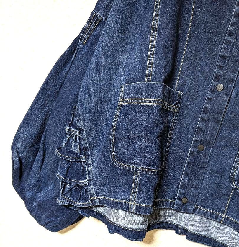 ayane　ダンガリーバックフリルブルゾン　美品　デニムジャケット　現行