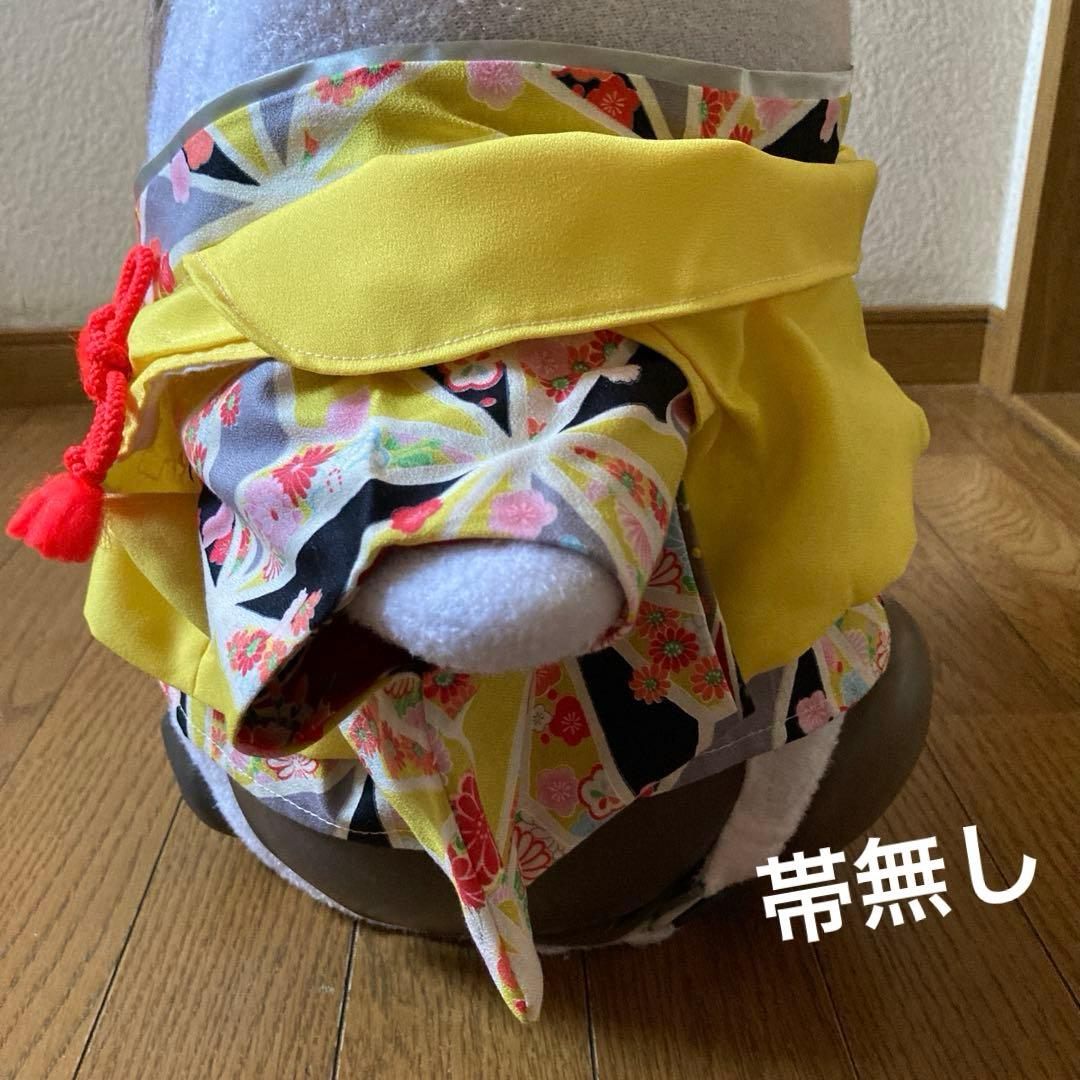 限定1点限り！ラボット　服　lovot 黄色　着物一式　被布　リボン付