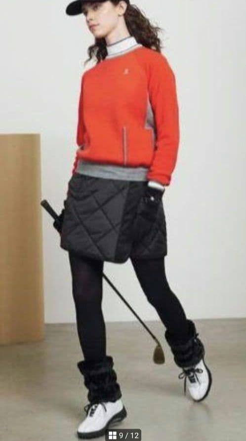 たばくまん　新品　ランバンスポール　中綿スカート38 黒定価38500円