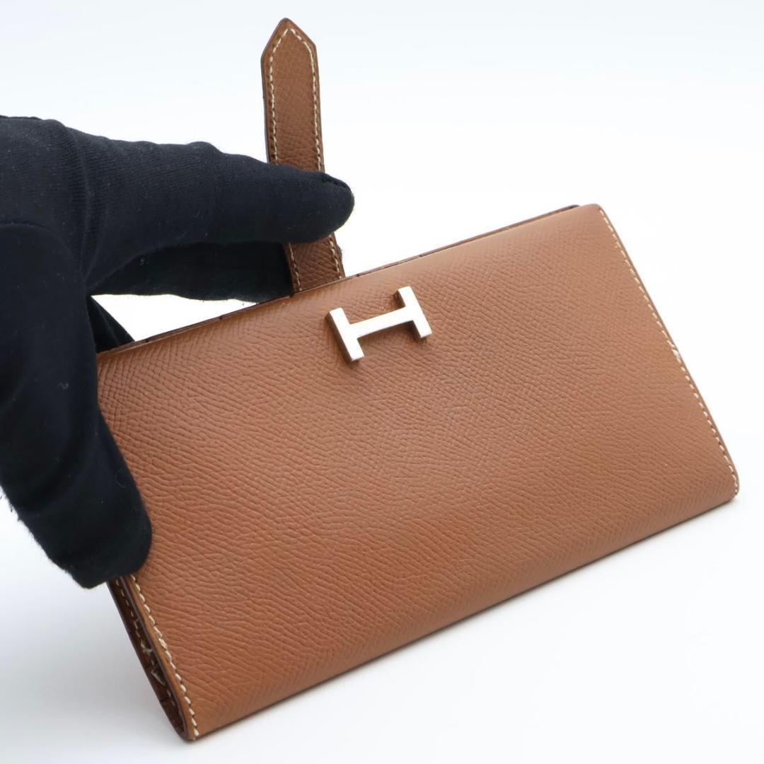 【極美品】HERMES ベアンクラシック ゴールド　エプソン　長財布