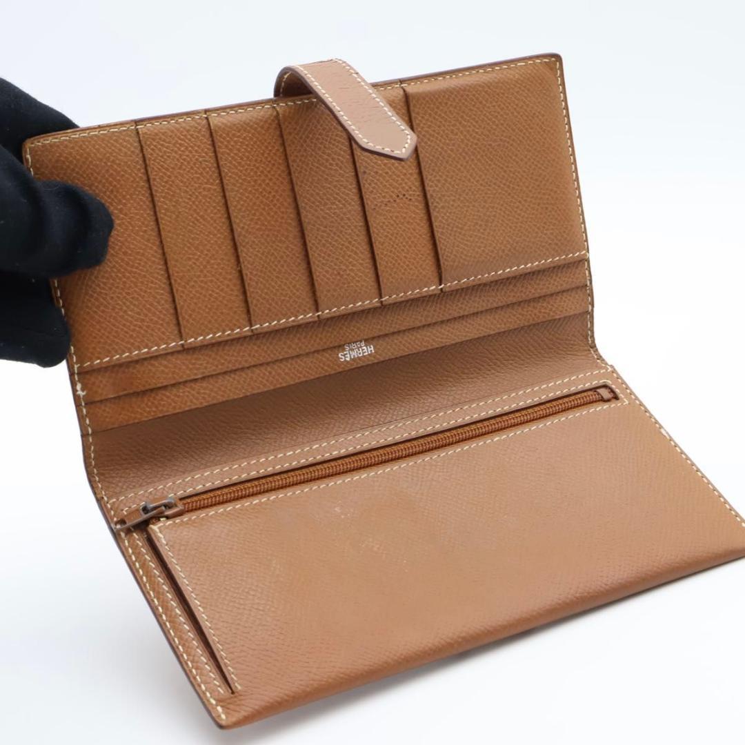 【極美品】HERMES ベアンクラシック ゴールド　エプソン　長財布