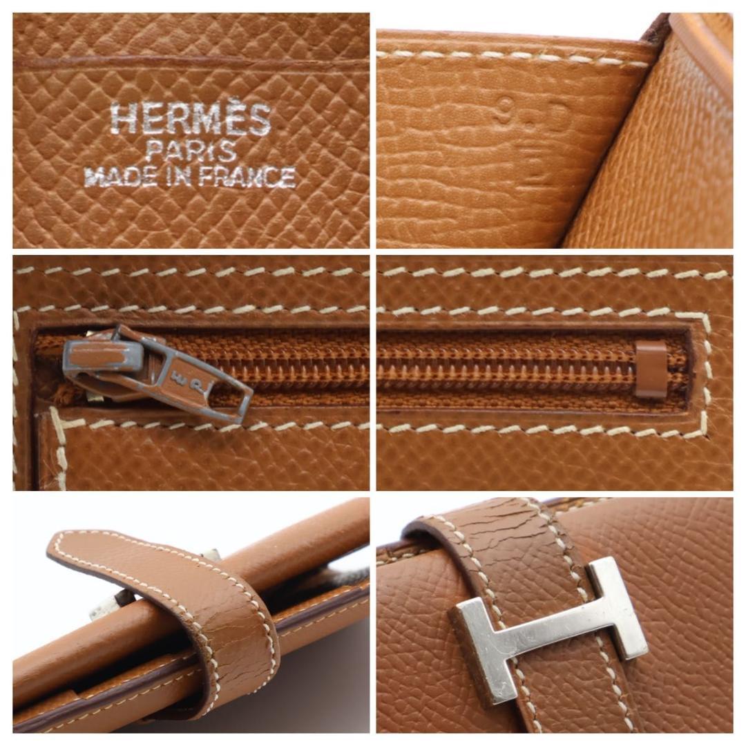 【極美品】HERMES ベアンクラシック ゴールド　エプソン　長財布