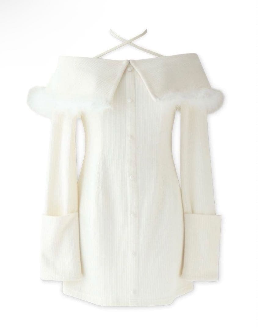 エムミーエメ 2way feather collar mini onepiece