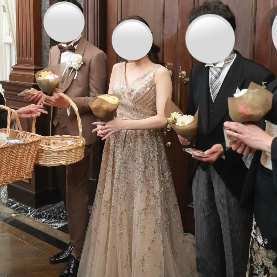 ［aya］カラードレス　シャンパンゴールド　結婚式　披露宴　お色直し