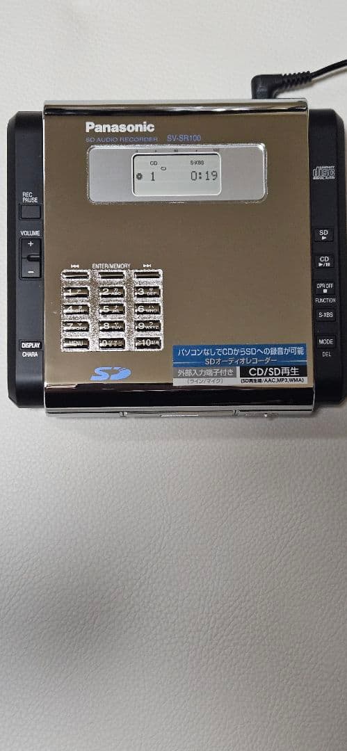 T*O様 Panasonic　SDオーディオレコーダー　ポータブルCDプレイヤー