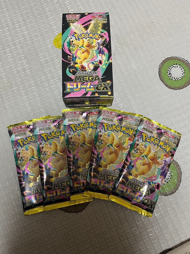 ポケモンカード　メガドリームex 1box シュリンク。ペリペリなし＋5パック