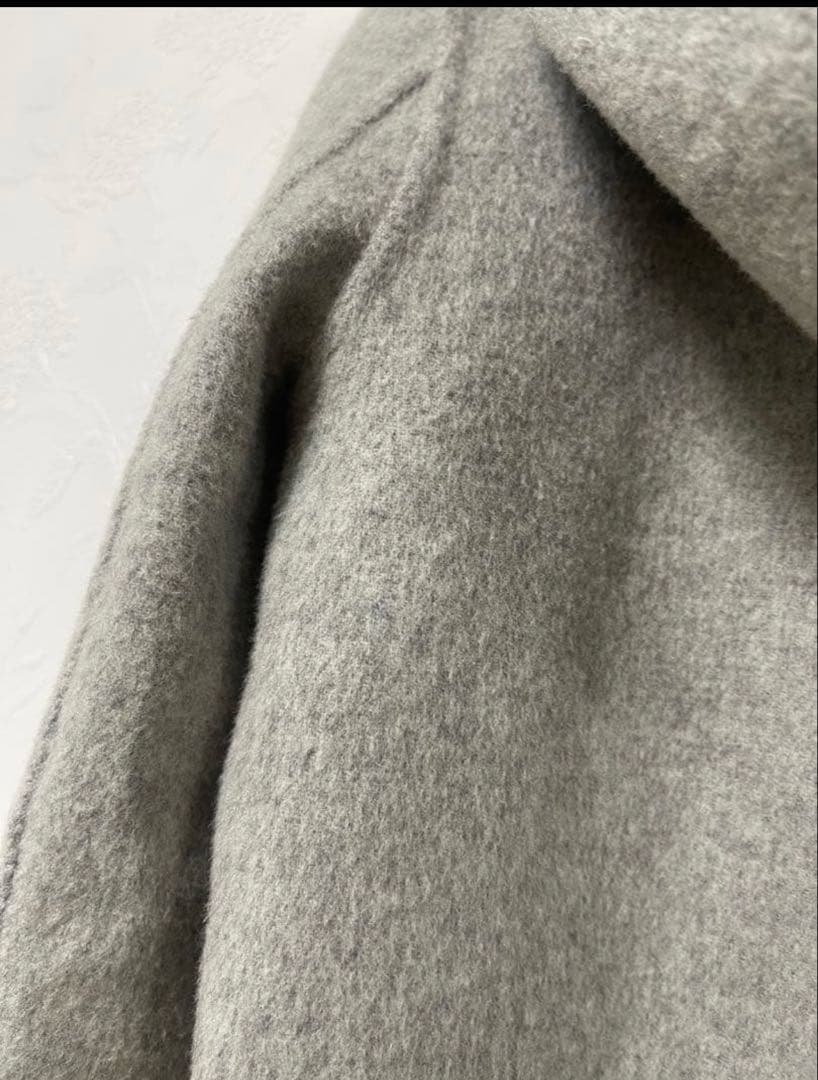 theory カシミヤブレンド　ダブルフェイス　フーデットコート　リバーシブル