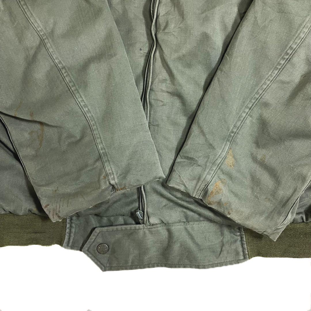70s フランス軍 HBT パイロット フライトジャケット 空軍 XL相当