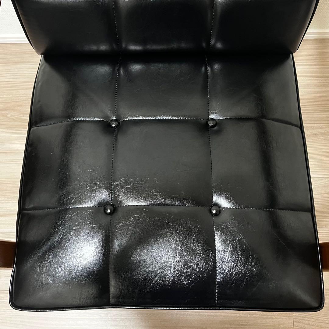 【定番人気】カリモク60 Kチェア 1シーター ブラック レザー アームチェア