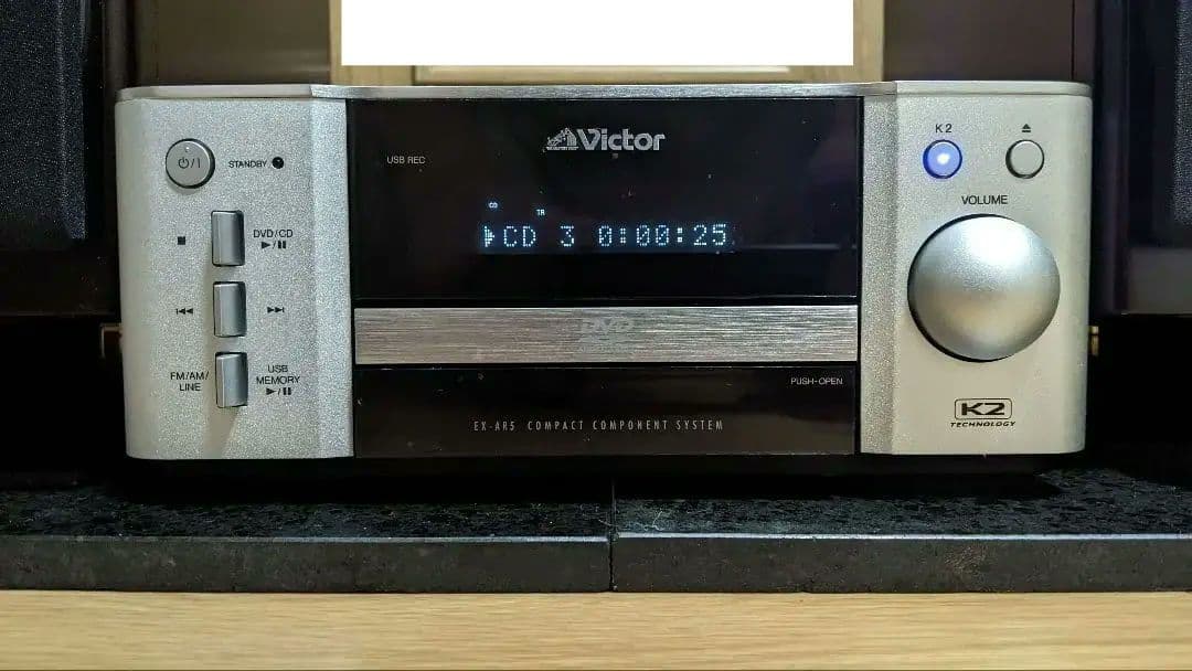 ふ*み様 希少良品 ビクター EX-AR5 ウッドコーンスピーカー システムコン