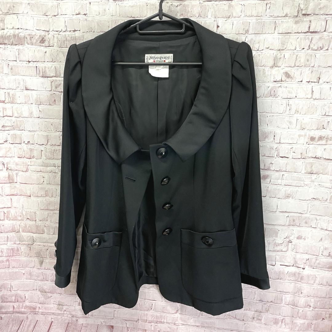 中古美品　イヴサンローランリヴゴーシュ　レディース　ジャケット　36　黒