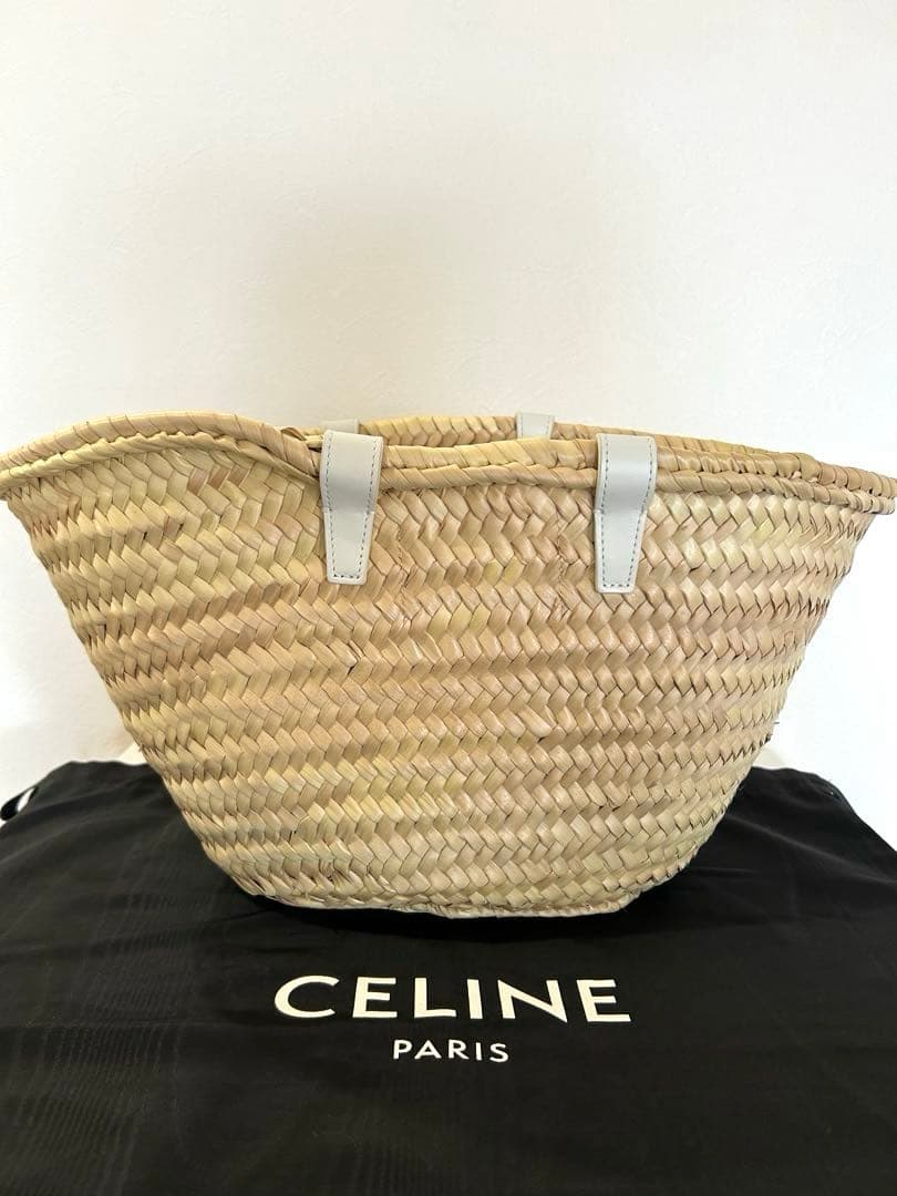 【美品】CELINE セリーヌ クラシック パニエ　かごバッグ　ホワイト