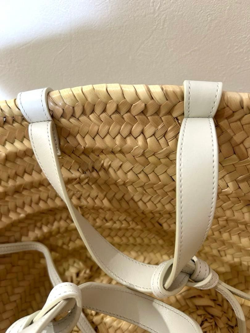 【美品】CELINE セリーヌ クラシック パニエ　かごバッグ　ホワイト