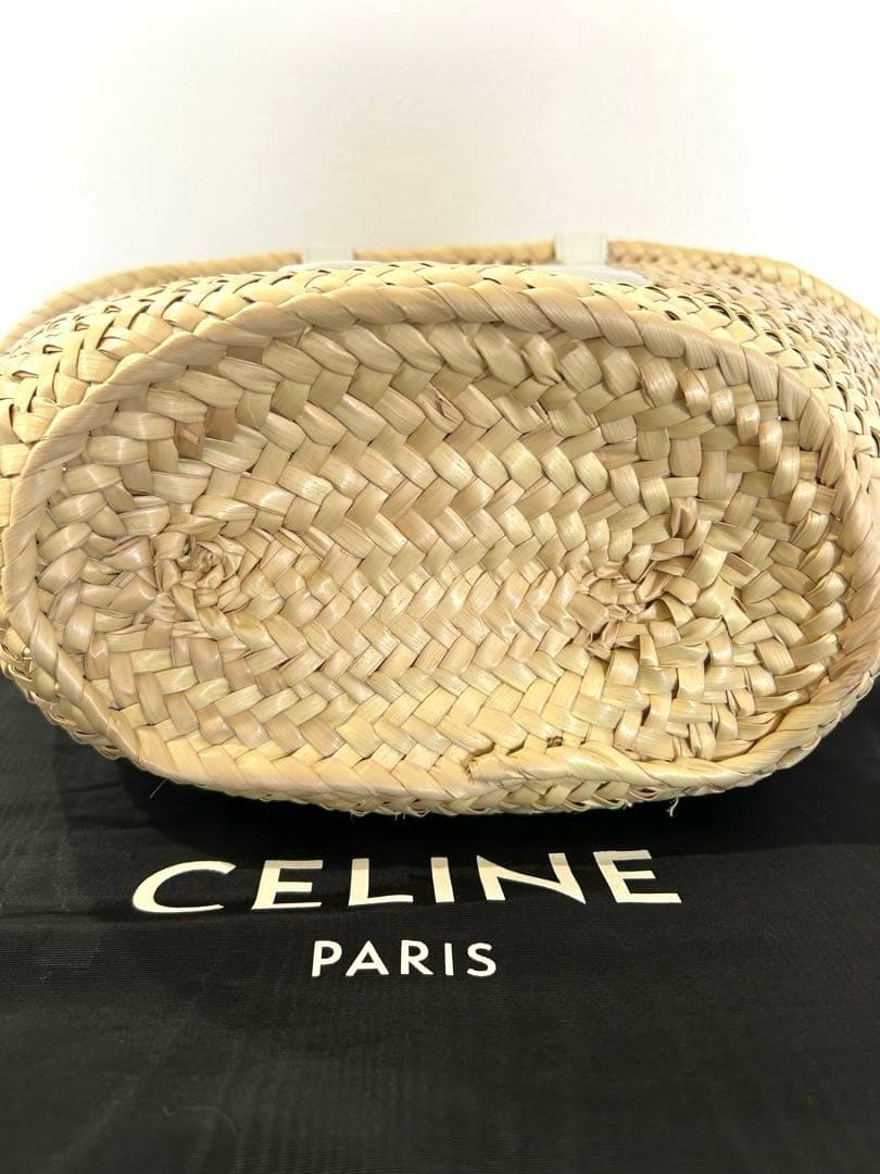 【美品】CELINE セリーヌ クラシック パニエ　かごバッグ　ホワイト