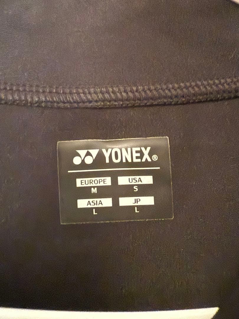 YONEX ニットウォームアップシャツ L 黒/グレー　50137