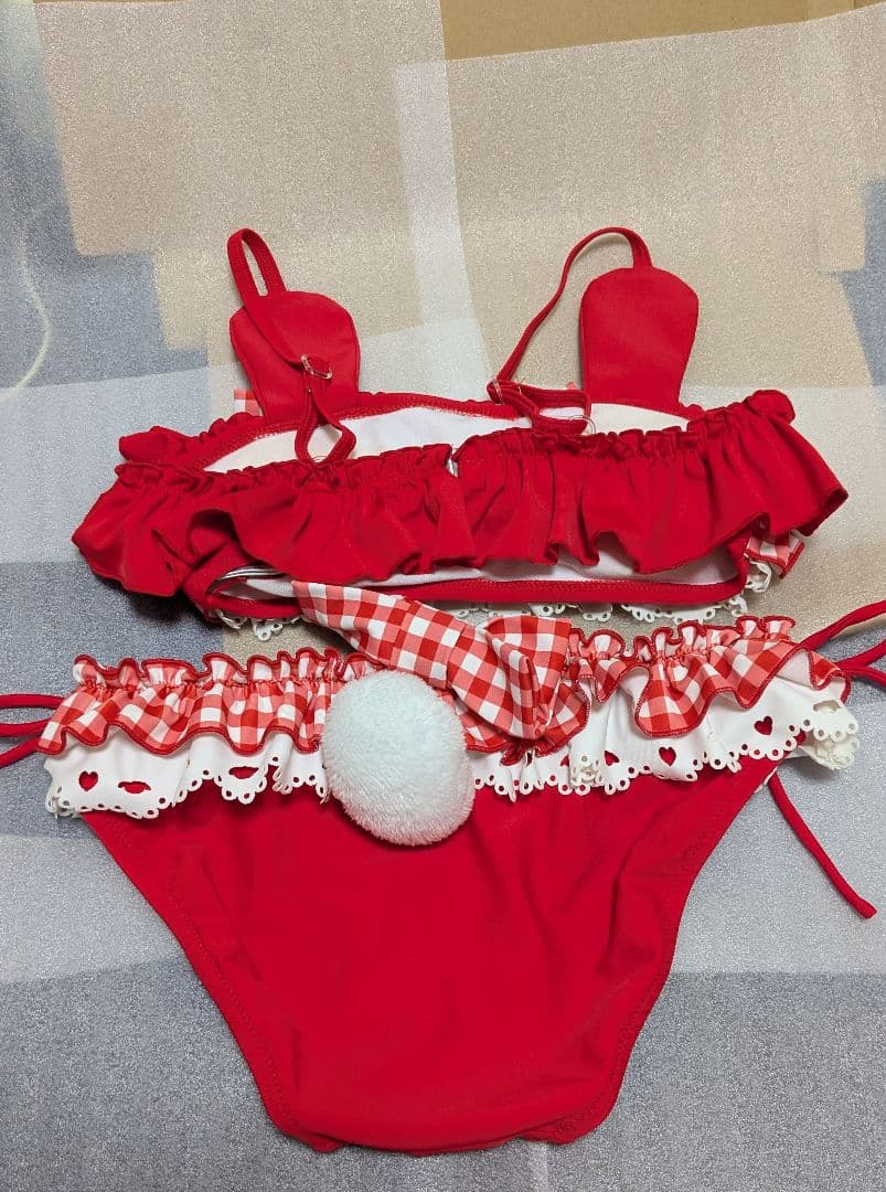 未使用　マイメロディ　セパレート水着　赤　M　夢展望　サンリオ